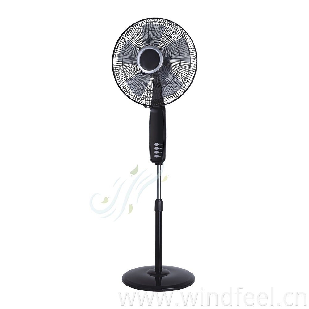 16" 18 Inch Stand Fan 5 AS Blade Heavy Cross Base 3 Speed Control Oscillating Function Cooling Air Standing Fan Plastic Grill